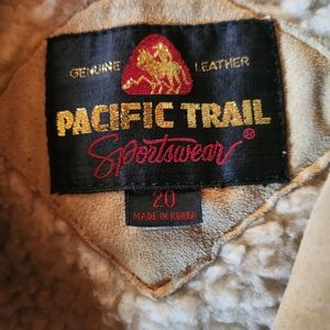 Women's sheep skin leather sherpee jacket.